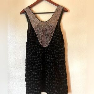 Free People beaded bib floral eyelet dress